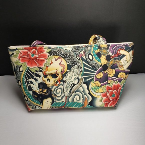 Handmade Handbag Tote "Zen Charmer" Japanese Motif - Picture 1 of 5